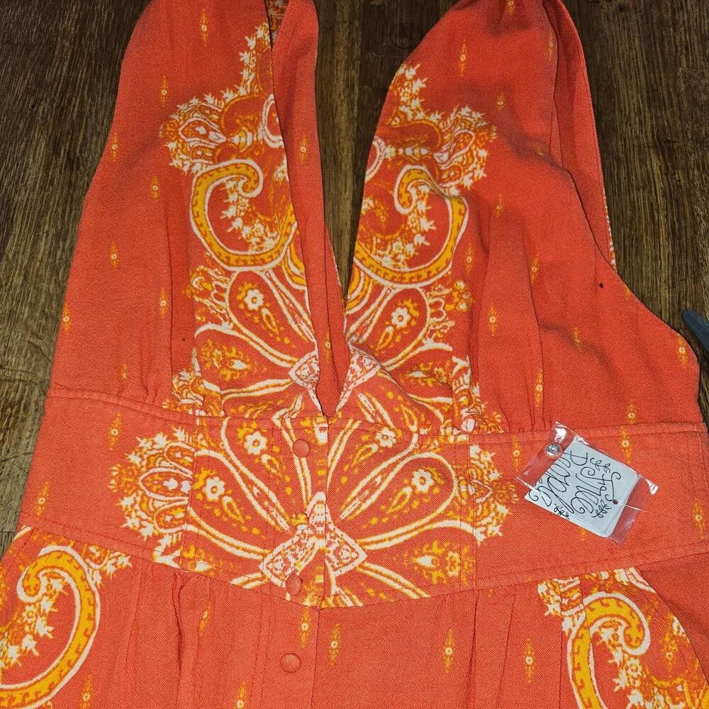 Free-people Women's Orange and Red Jumpsuit